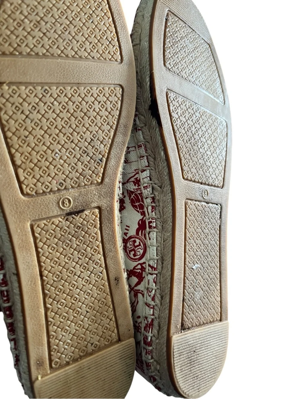 Tory Burch Printed Color-Block Espadrilles sz 8